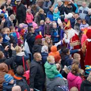 Sinterklaas and crowd